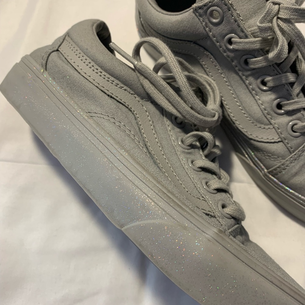 Unisex Vans Gray Canvas Old Skool Sreakers - Picture 4 of 7